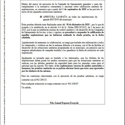 CAMPAÑA SANEAMIENTO GANADERO 2025