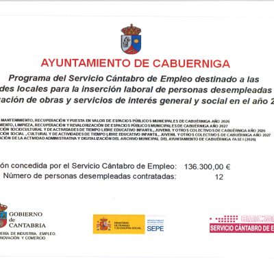 PROGRAMA DEL SERVICIO CÁNTABRO DE EMPLEO PARA LA INSERCIÓN LABORAL DE PERSONAS DESEMPLEADAS